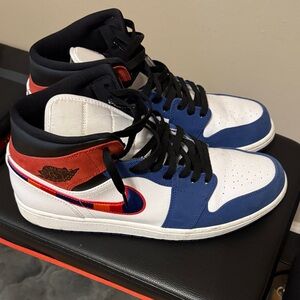 Nike Men's Red, Blue, and White Sneakers